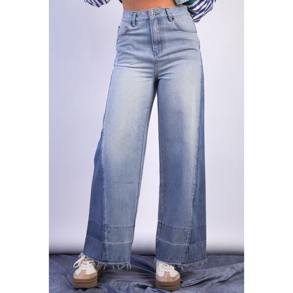 New In Denim - High-Waist Wide-Leg Light Blue Jeans